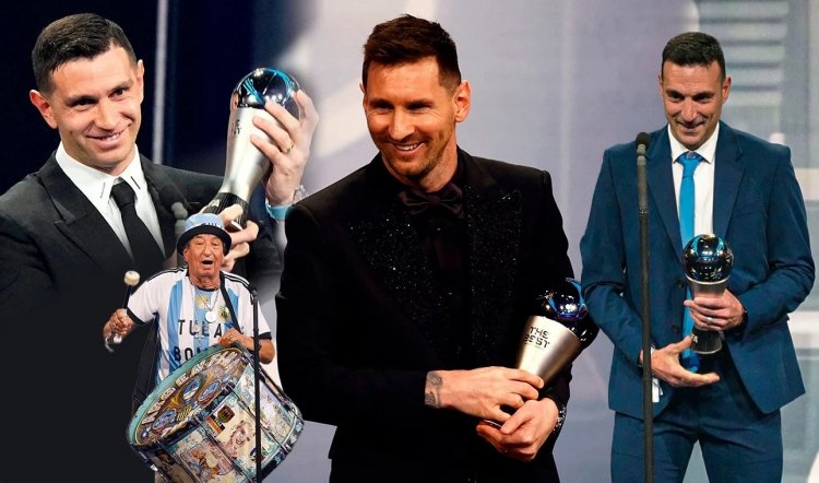 Argentina arrasó con los premios The Best: Messi fue elegido como el mejor jugador del mundo y también fueron galardonados Dibu Martínez y Scaloni