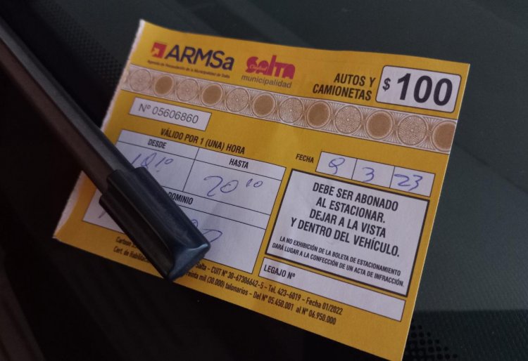 ¡Atención! Sube el estacionamiento medido en Salta costará $130