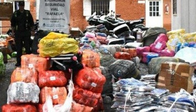 Secuestro de mercadería ilegal con destino a La Salada